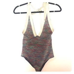 gold sparkle, thin sweaterlike bodysuit